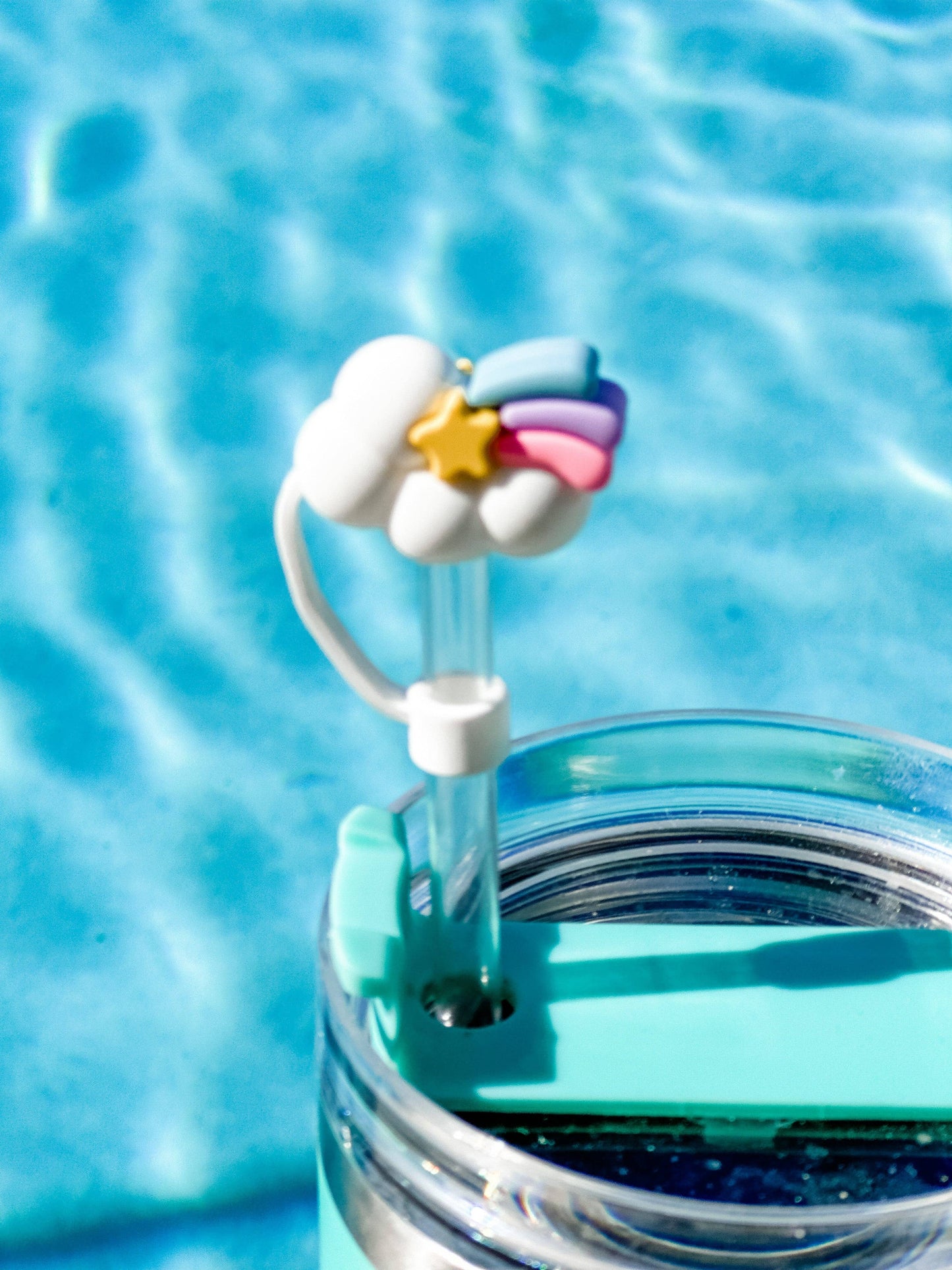 Rainbow Clouds Straw Cover