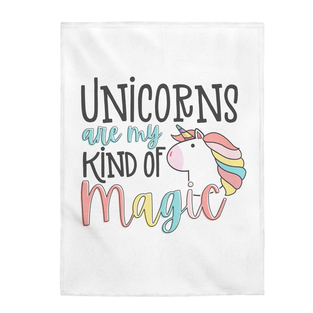 Velveteen Unicorn Plush Blanket