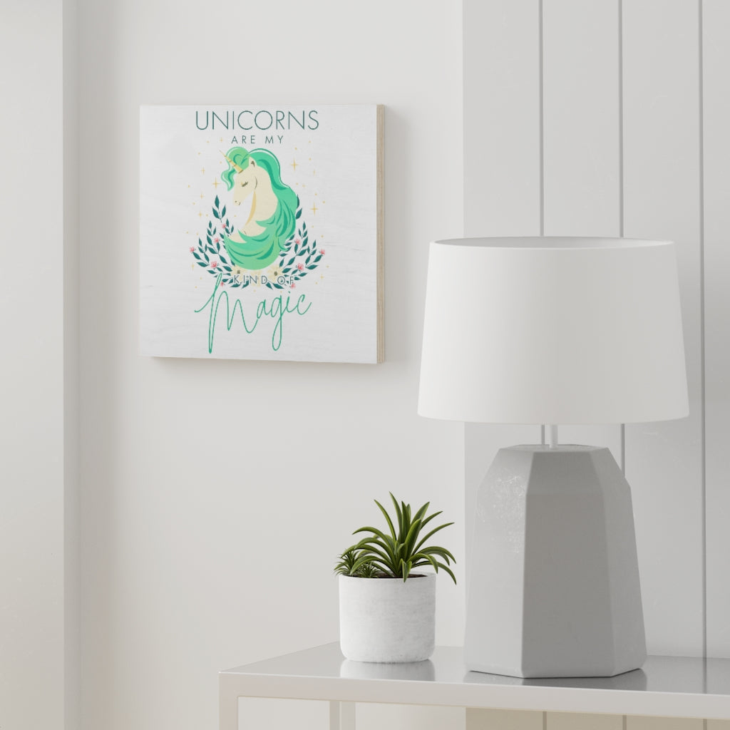 Unicorn Wood Canvas