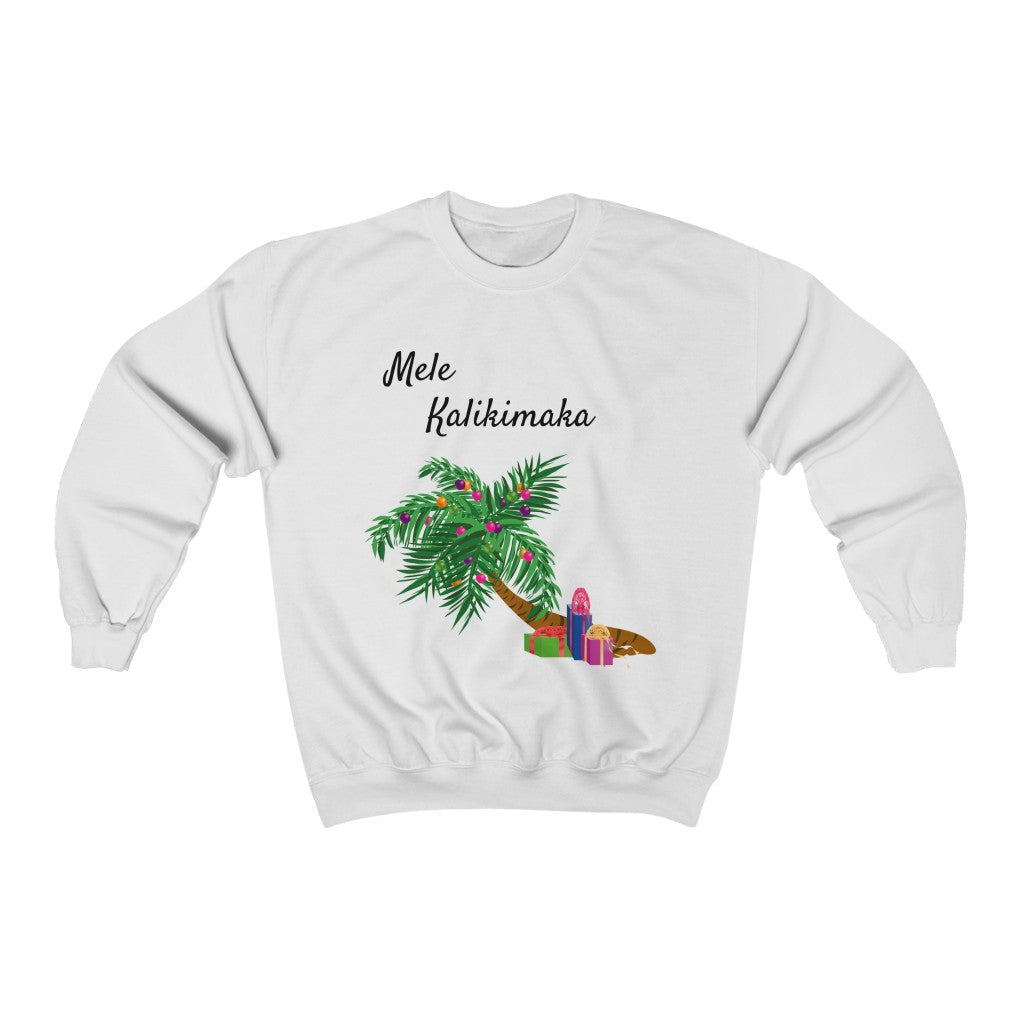 Mele Kalikimaka Palm Tree Christmas Crewneck Sweatshirt
