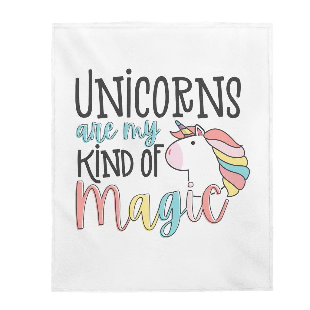Velveteen Unicorn Plush Blanket