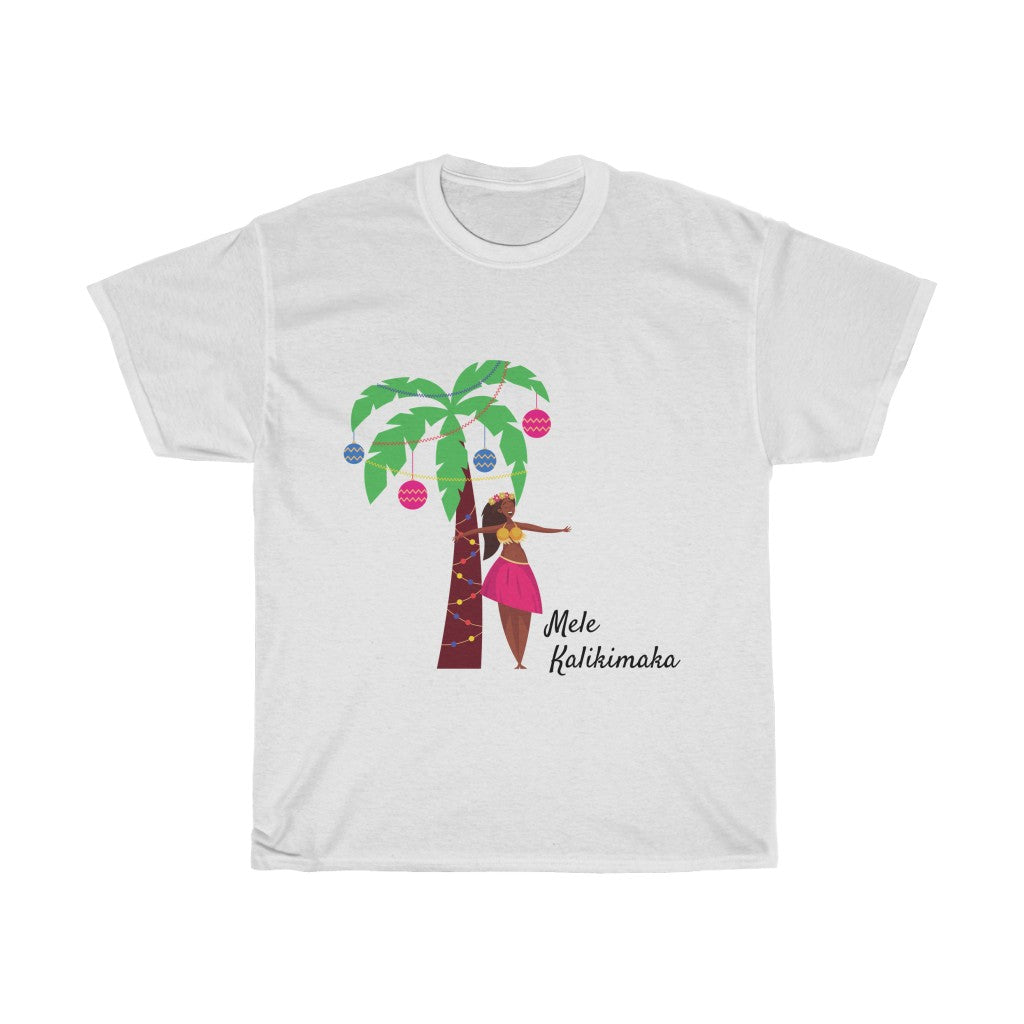 Mele Kalikimaka Christmas Luau Palm Tree Hawaii T-Shirt