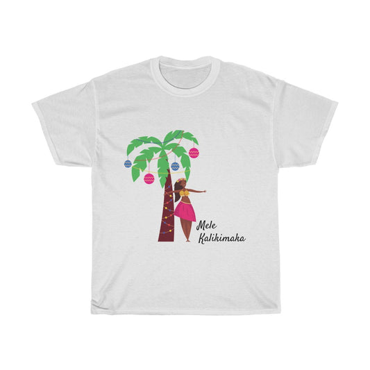 Mele Kalikimaka Christmas Luau Palm Tree Hawaii T-Shirt