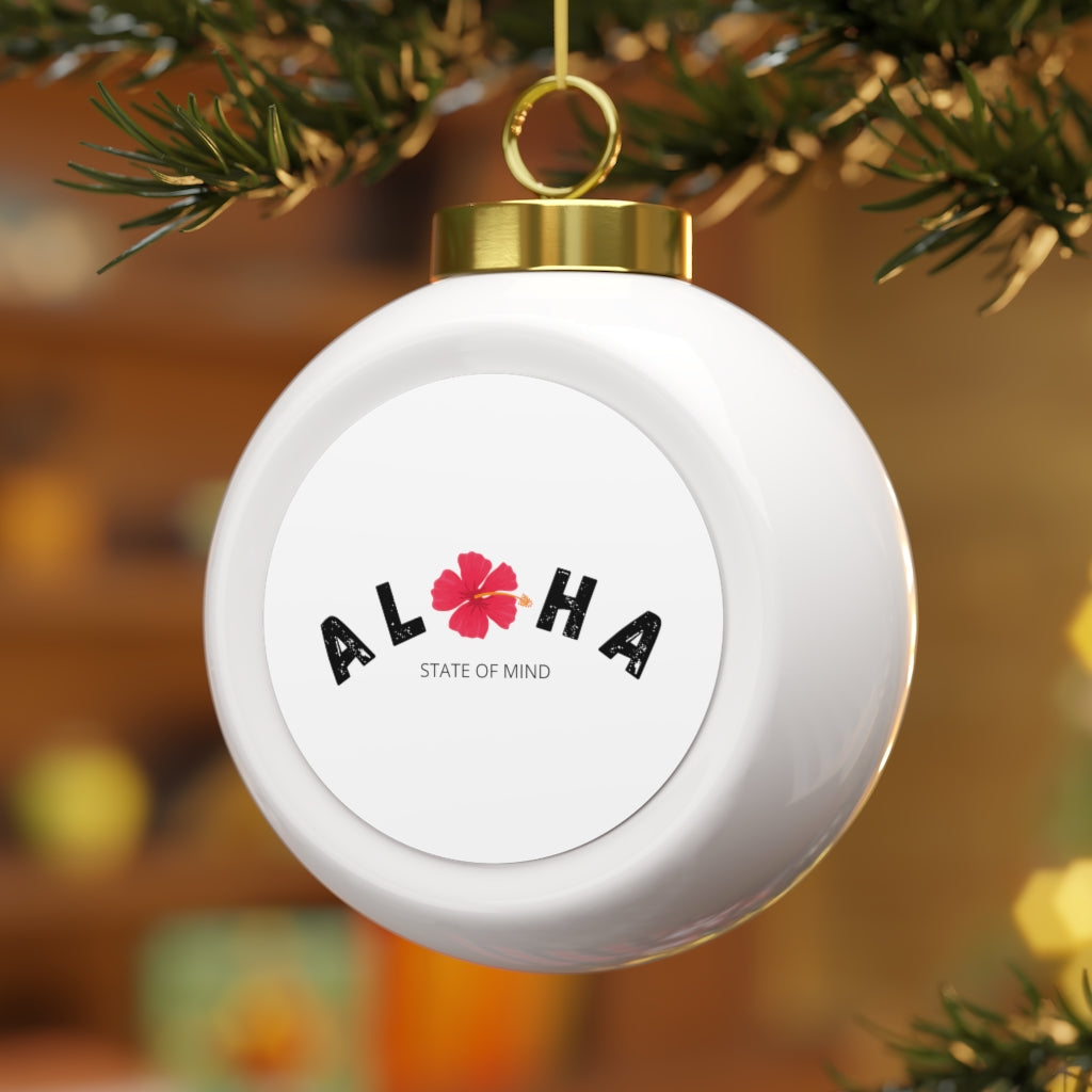 Aloha Hawaii Christmas Ball Ornament