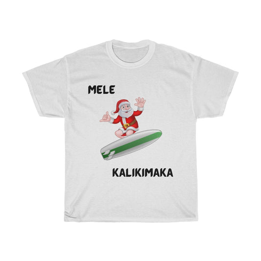 Surfing Santa Mele Kalikimaka Christmas T-Shirt