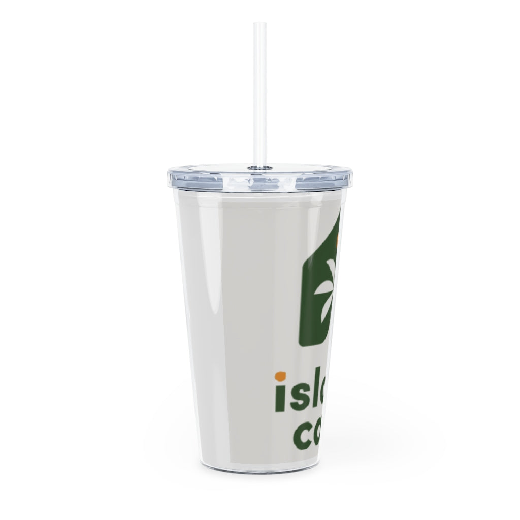 Plastic Tumbler with Straw