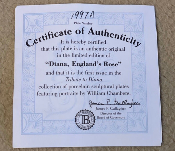 Limited Edition Princess Diana Plate