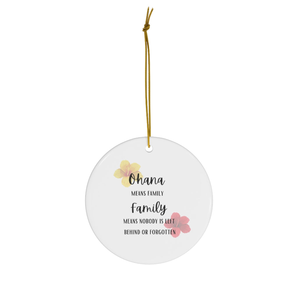 Ohana Christmas Ceramic Ornaments