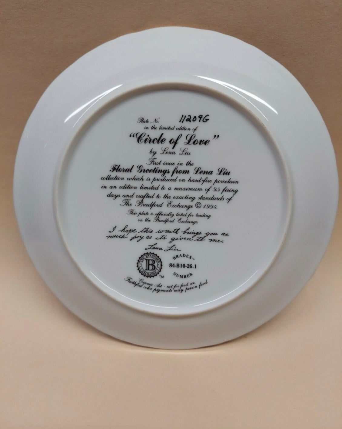 Circle of Love Floral Plate