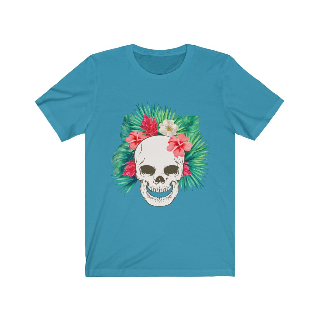 Flowered Hawaiian Skull Tee