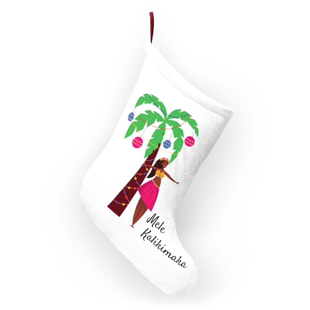 Mele Kalikimaka Christmas Luau Palm Tree Hawaii Stockings