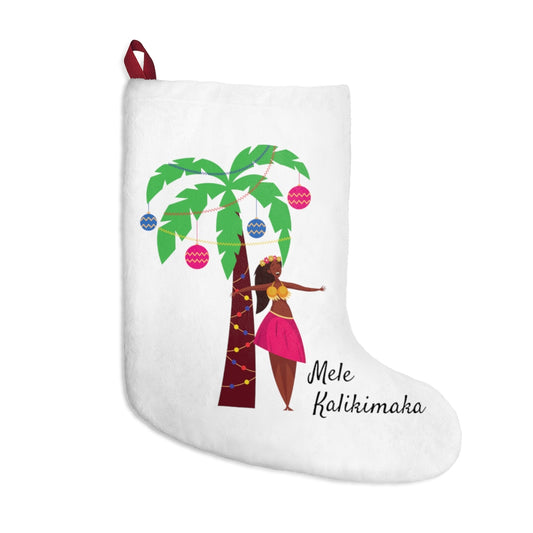 Mele Kalikimaka Christmas Luau Palm Tree Hawaii Stockings