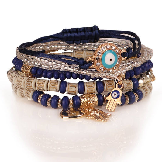 Popwholesale - Handmade Beaded Fashion Multi-Layer Bracelet