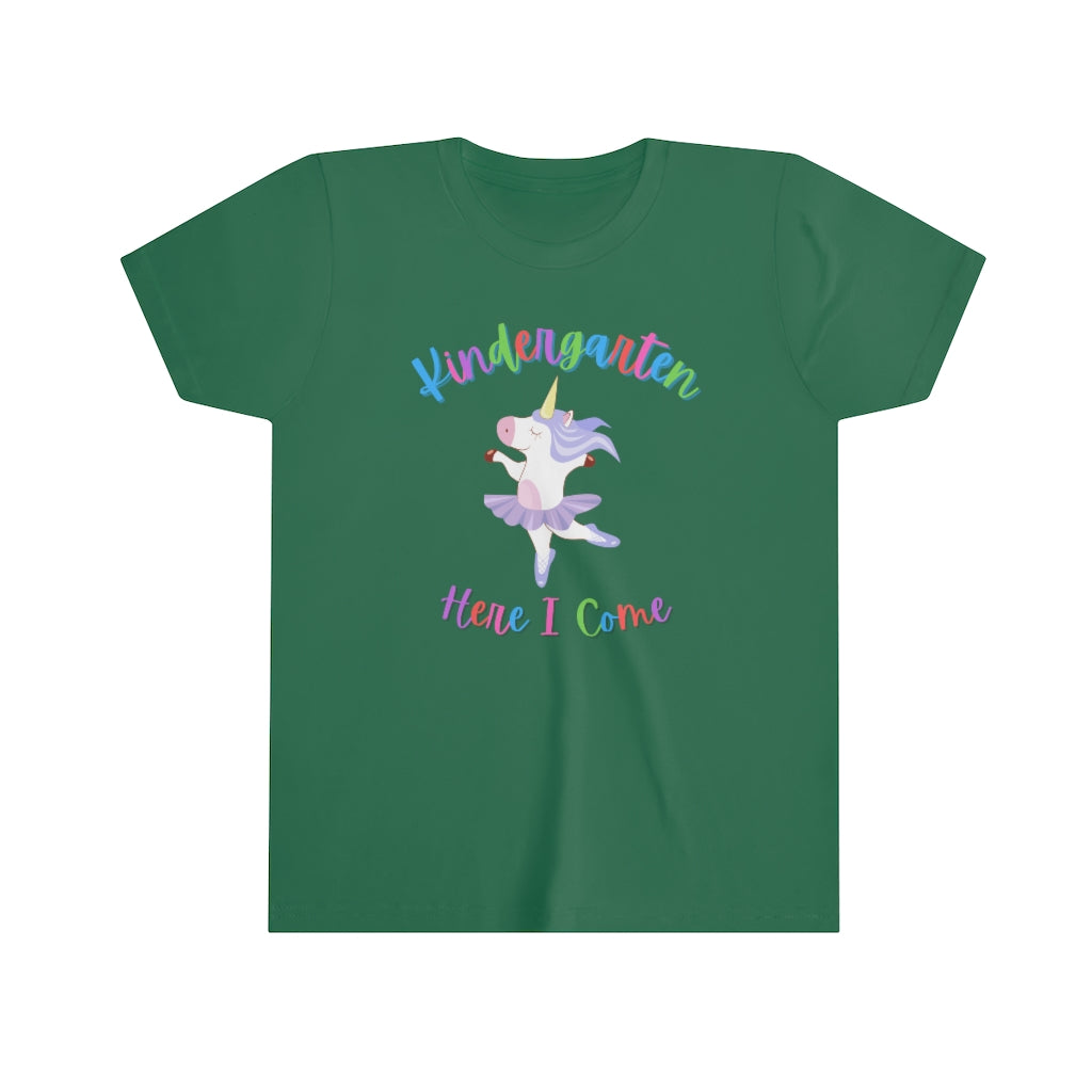 Kindergarten Here I Come Unicorn Tshirt