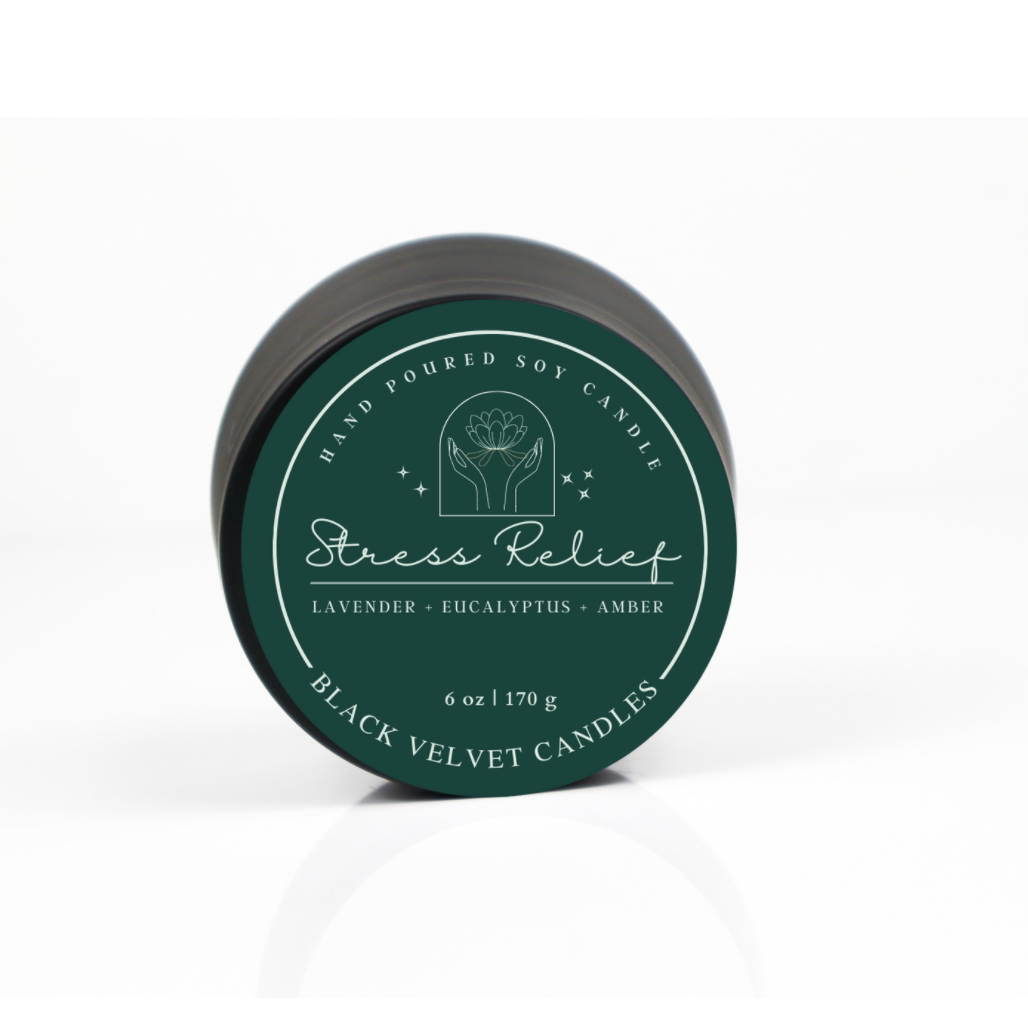 Black Velvet Candles - Stress Relief 8oz
