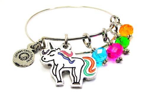 Unicorn MultiColor Crystal Bangle