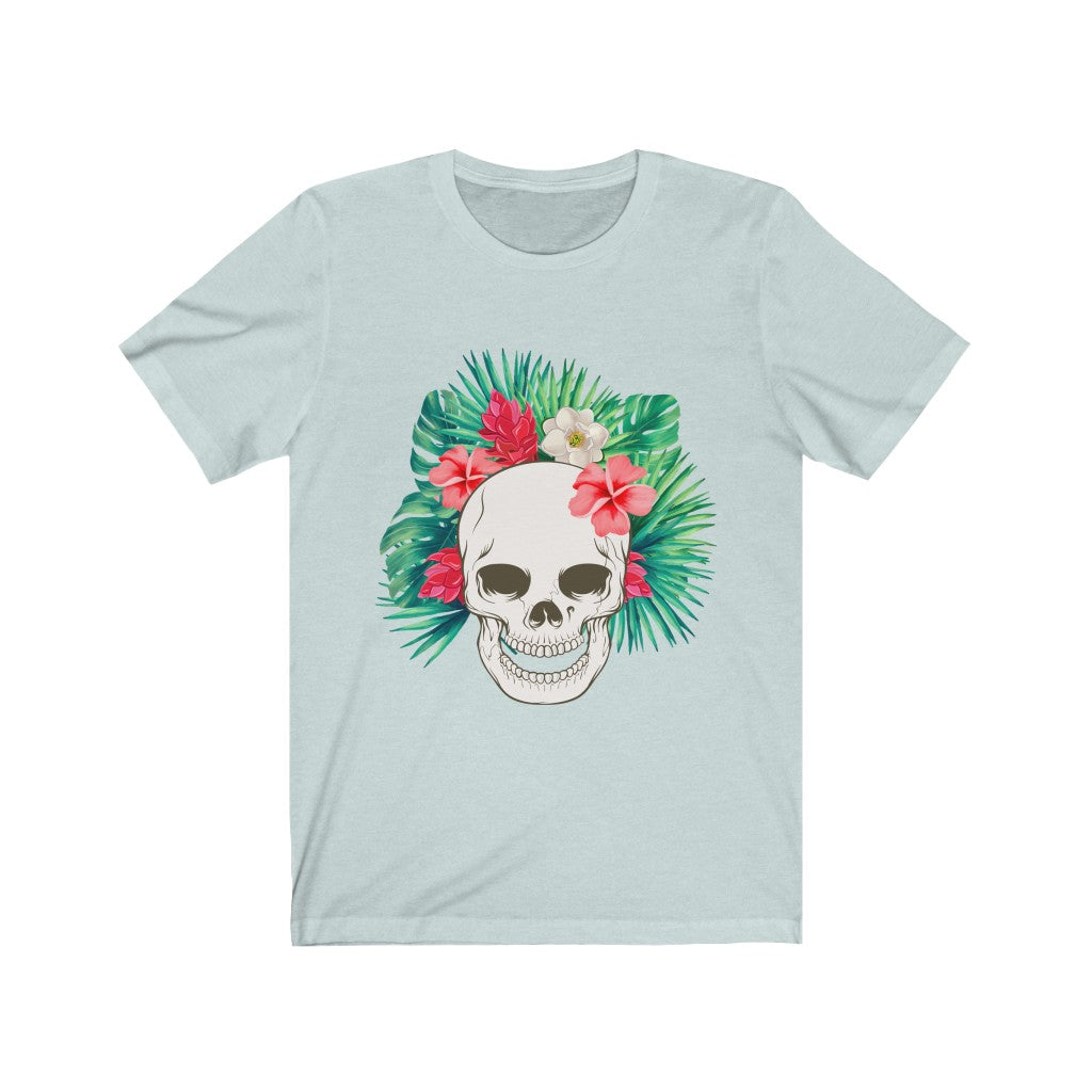 Flowered Hawaiian Skull Tee