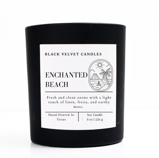 Black Velvet Candles - Enchanted Beach 8oz