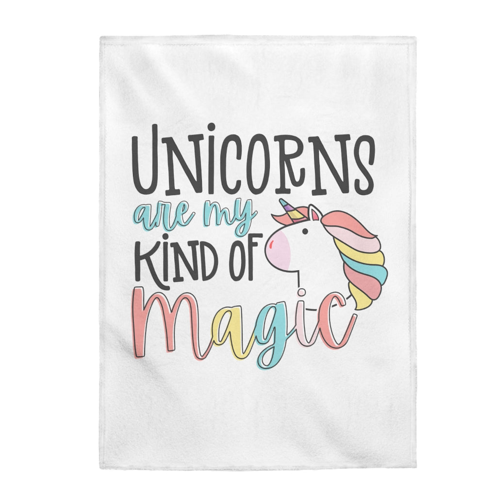 Velveteen Unicorn Plush Blanket