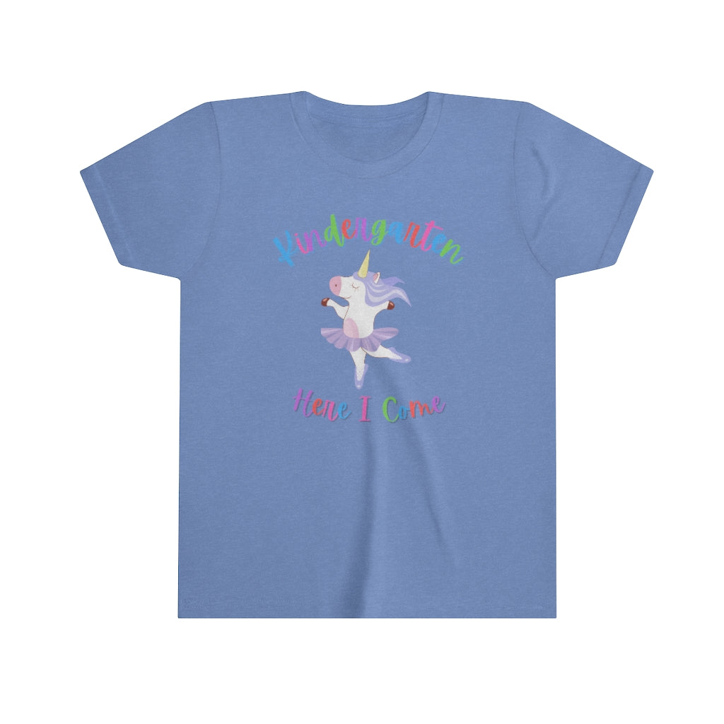 Kindergarten Here I Come Unicorn Tshirt