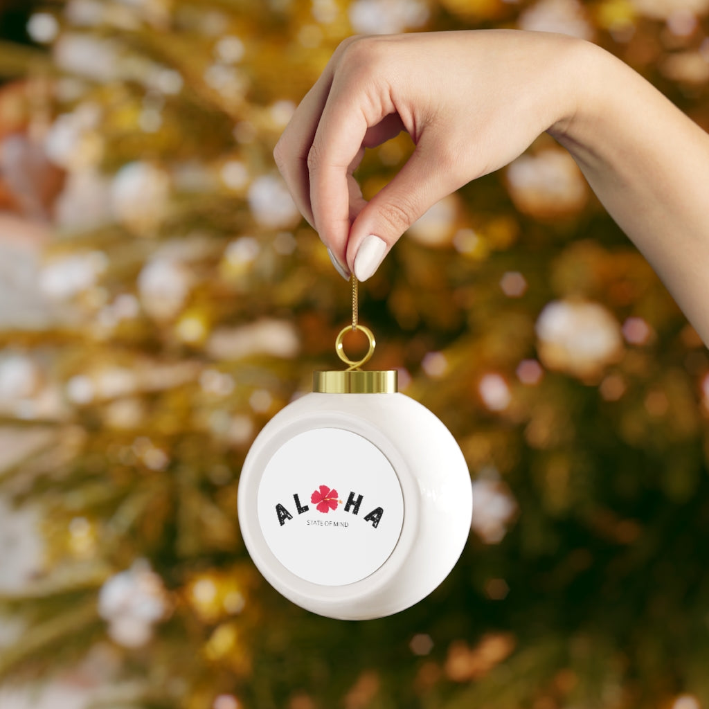 Aloha Hawaii Christmas Ball Ornament