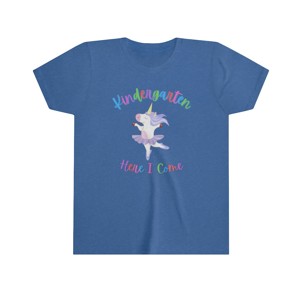 Kindergarten Here I Come Unicorn Tshirt