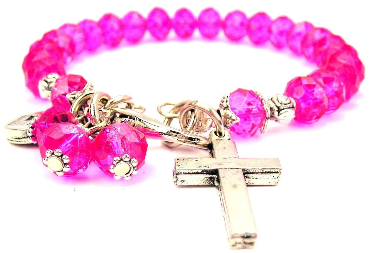 Holy Cross Splash Of Color Crystal Bracelet - Lavender