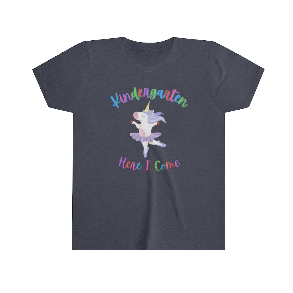 Kindergarten Here I Come Unicorn Tshirt