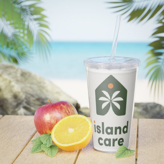 Plastic Tumbler with Straw