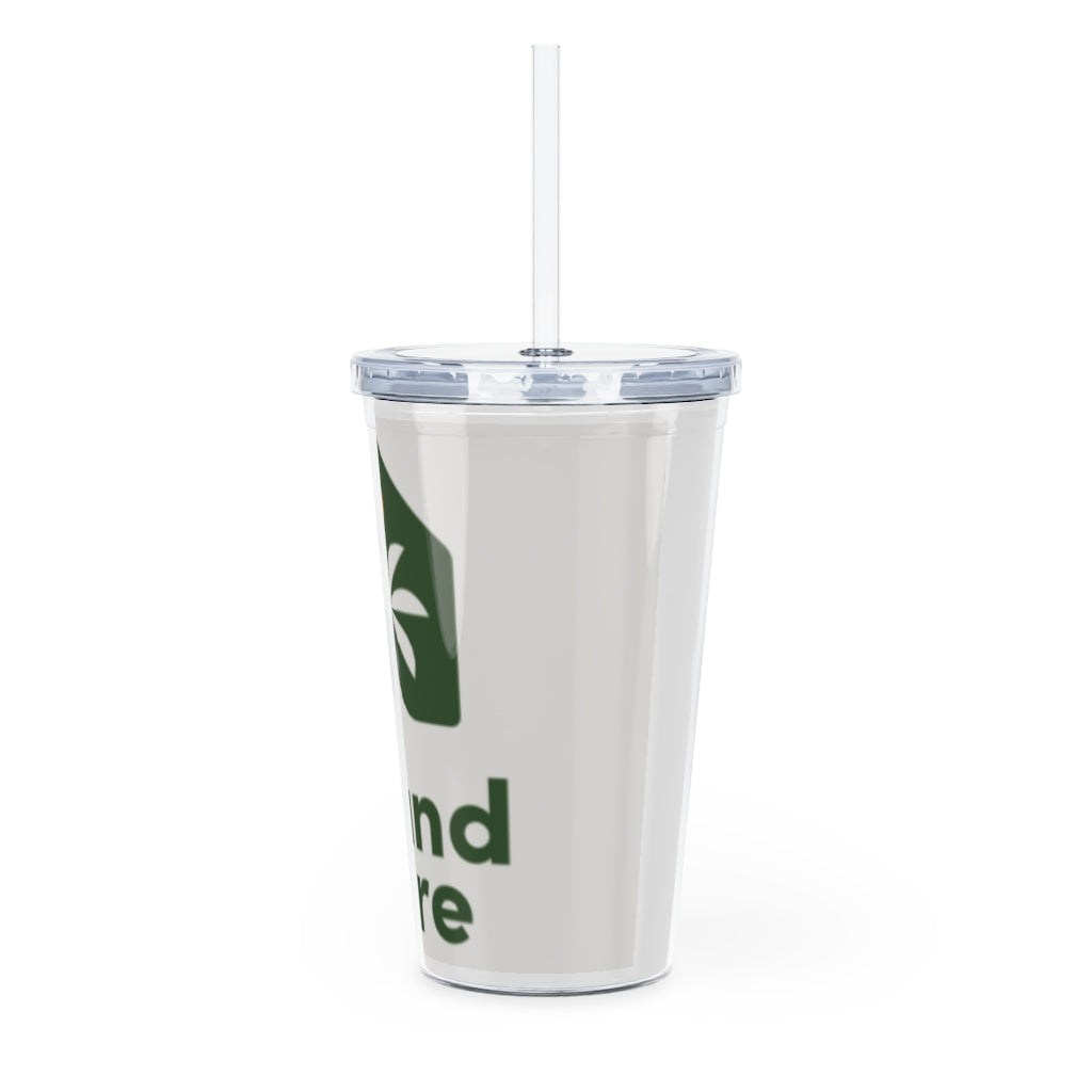 Plastic Tumbler with Straw