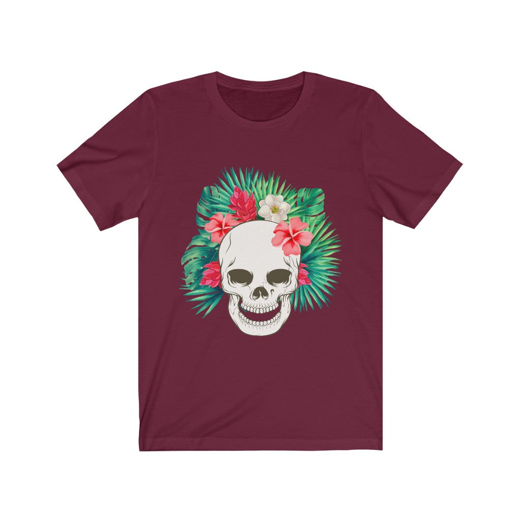 Flowered Hawaiian Skull Tee