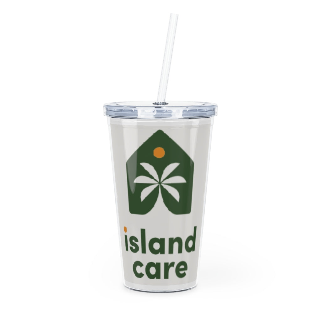 Plastic Tumbler with Straw