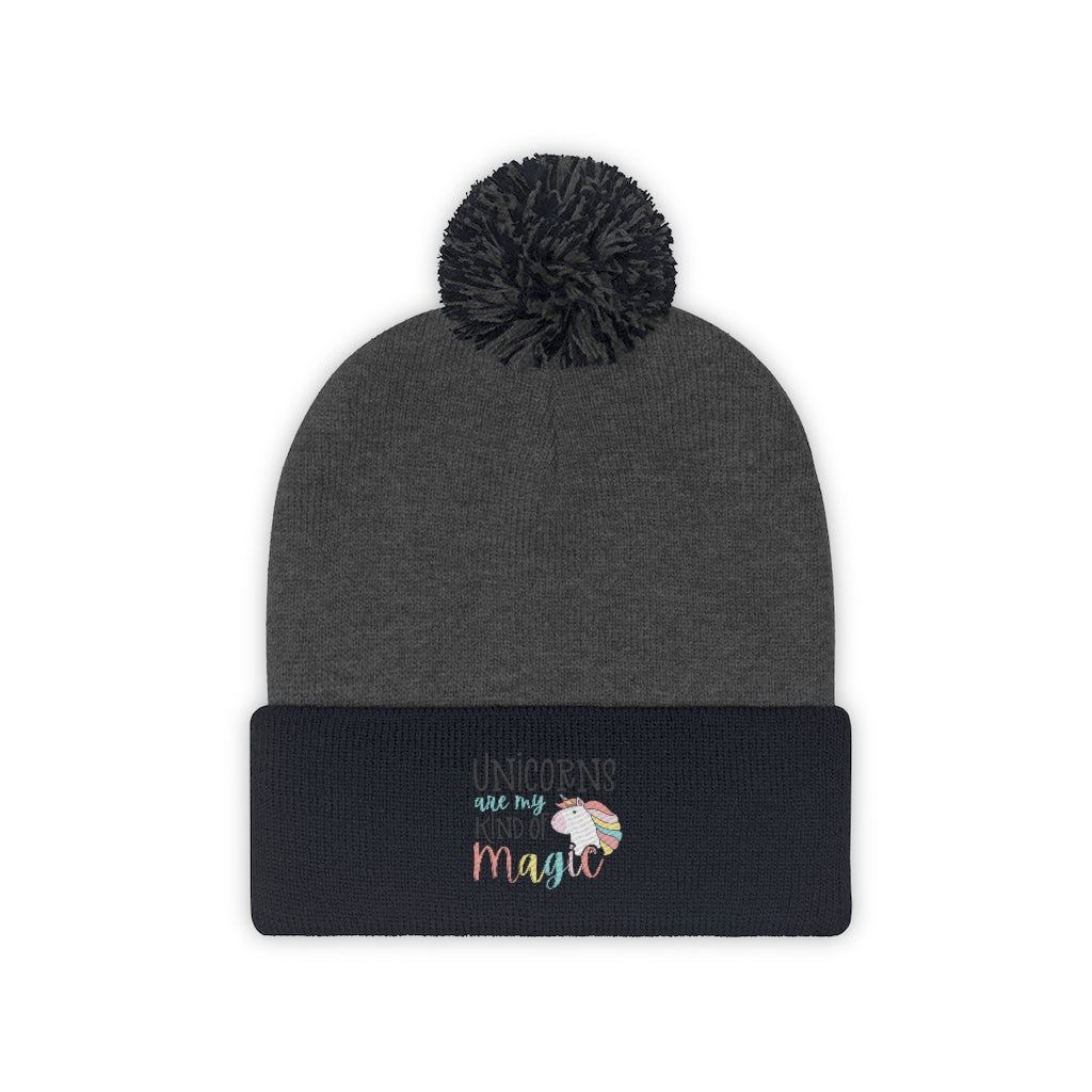 Unicorn Pom Pom Beanie