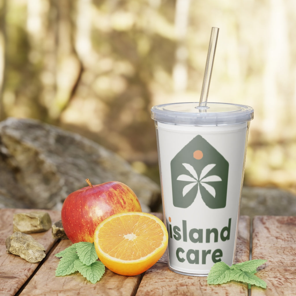 Plastic Tumbler with Straw